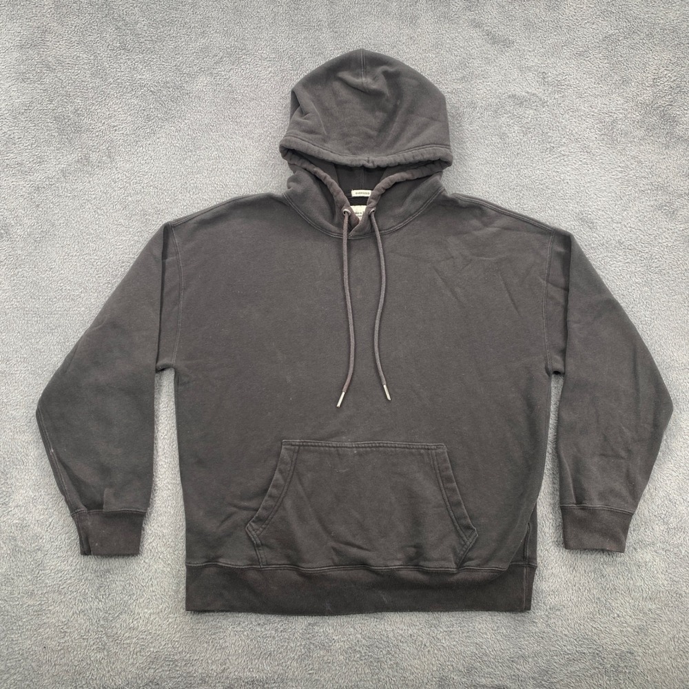 Abercrombie & Fitch Hoodie Mens XS Black Oversized Soft A&F Fleece Pullover